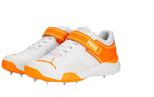 Picture of Puma Bowling 22.1 White Ultra Orange Yellow – Cricket Spikes