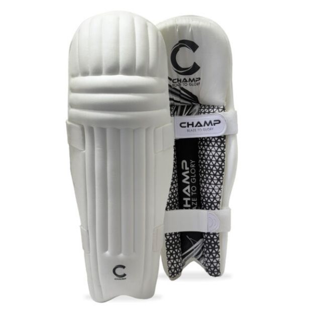 Picture of Champ Elite Moulded Batting Pads - Black and White - Adult