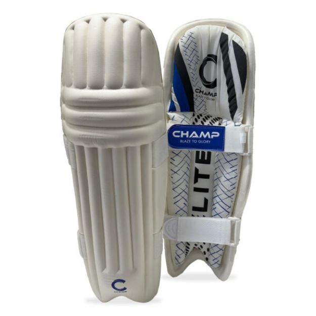 Picture of Champ Elite Moulded Batting Pads - Royal Blue and White - Junior