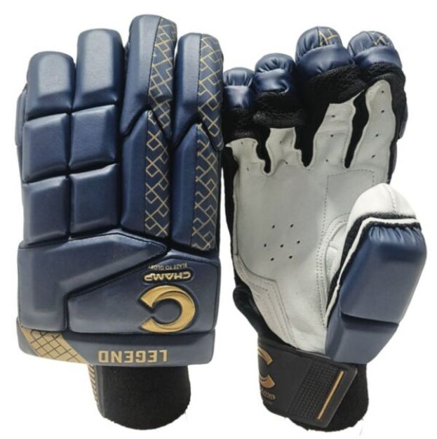 Picture of Champ legend Batting Gloves - Navy and Gold - Adult - RH