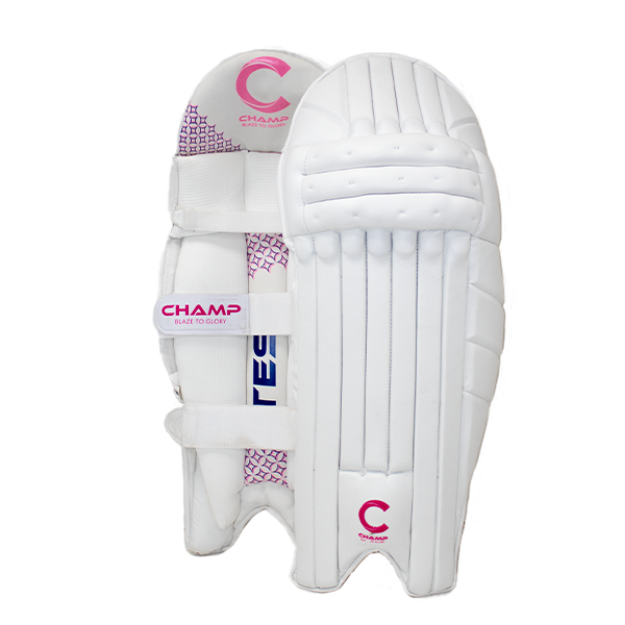 Picture of Champ Test – Light Weight – Batting Leg Guard – Pink and White