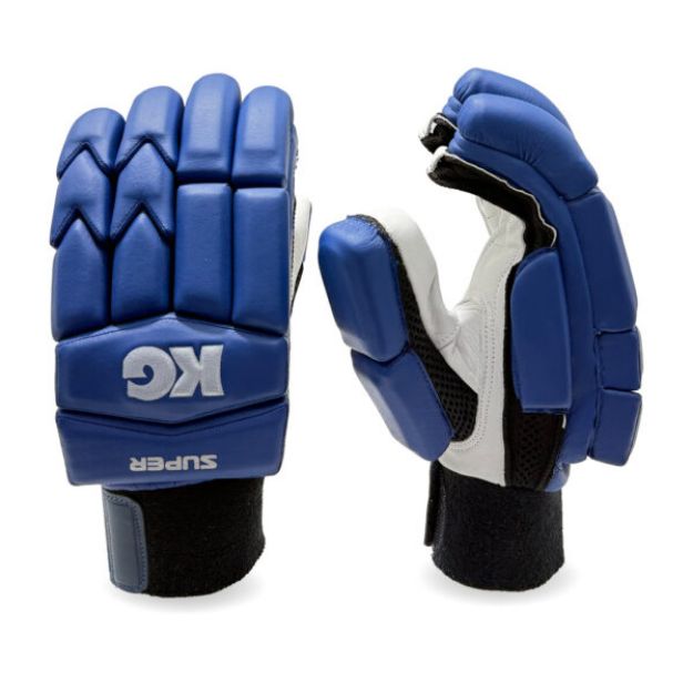 Picture of KG Super Batting Gloves – Blue – Adult – RH